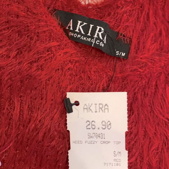 Akira fuzzy crop top great for holidays - Picture 4 of 4